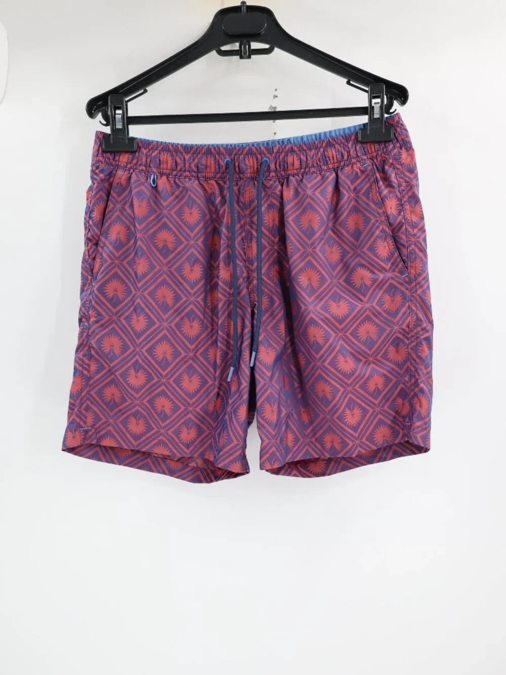 Scotch & Soda Swim Trunks Men's Medium Geometric Lined Drawstring Elastic Waist